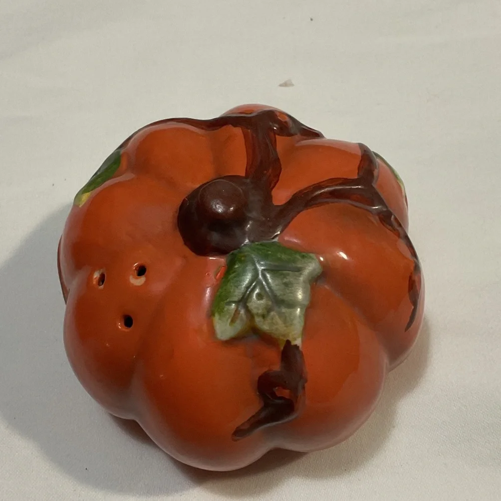 Ceramic Pumpkin Salt & Pepper Shaker Set - Orange